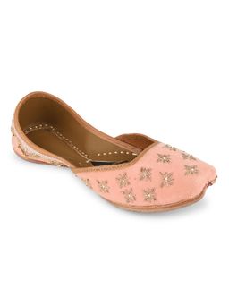 Desi Colour - Roselle Luxe The Mehar Juttis -Peach
