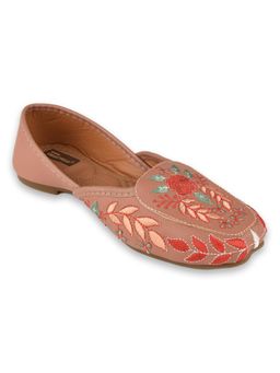 Desi Colour - Peach Emb Juttis
