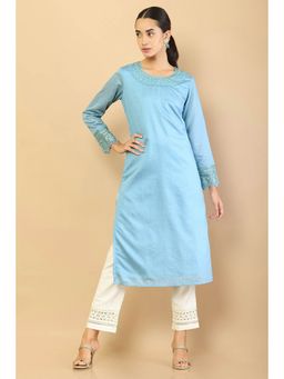 Soch - Women Blue Sequined Kurta