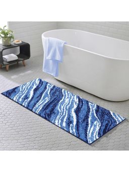 OBSESSIONS - Super Absorbent Anti-Skid Polyester Bath Mat Blue