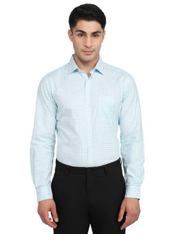 Park Avenue - White Pure Cotton Full Sleeves Pure Cotton Regular Fit Checks Shirt