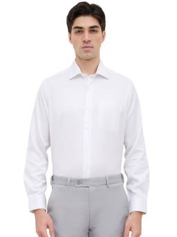 Park Avenue - White Pure Cotton Full Sleeves Pure Cotton Regular Fit Solid Shirt