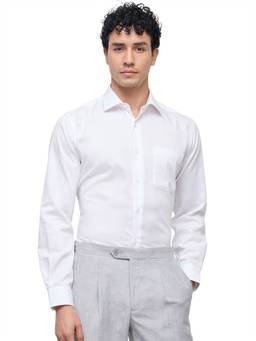 Park Avenue - White Pure Cotton Full Sleeves Pure Cotton Regular Fit Solid Shirt
