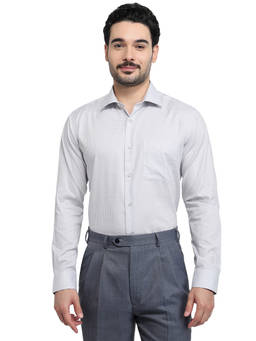 Park Avenue - White Pure Cotton Full Sleeves Pure Cotton Regular Fit Checks Shirt