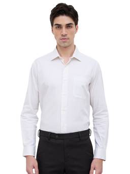 Park Avenue - White Pure Cotton Full Sleeves Pure Cotton Regular Fit Stripes Shirt