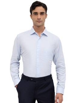 Park Avenue - Blue Pure Cotton Full Sleeves Pure Cotton Regular Fit Stripes Shirt