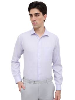 Park Avenue - Purple Pure Cotton Full Sleeves Pure Cotton Slim Fit Stripes Shirt
