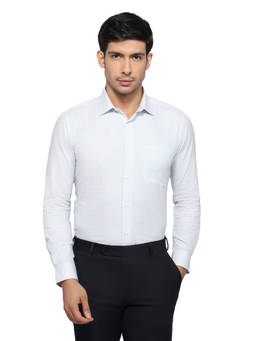 Park Avenue - White Pure Cotton Full Sleeves Pure Cotton Slim Fit Checks Shirt