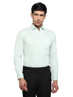 Park Avenue - Green Pure Cotton Full Sleeves Pure Cotton Slim Fit Printed Shirt