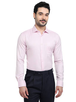 Park Avenue - Pink Cotton Blend Full Sleeves Cotton Blend Slim Fit Solid Shirt