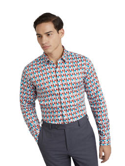 Raymond - Multi-Color Pure Cotton Full Sleeves Pure Cotton Regular Fit Printed Shirt
