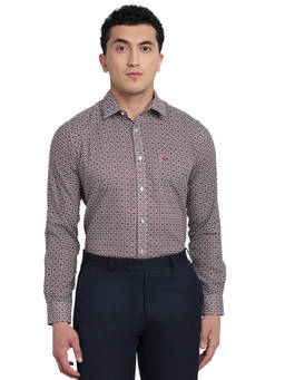Raymond - Multi-Color Cotton Linen Full Sleeves Cotton Linen Slim Fit Printed Shirt
