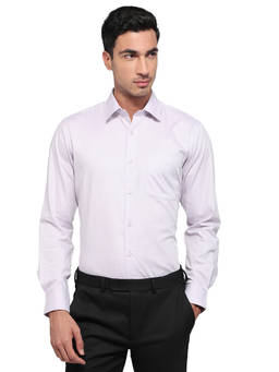 Raymond - Purple Pure Cotton Full Sleeves Pure Cotton Regular Fit Stripes Shirt