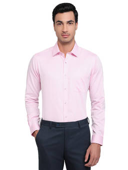 Raymond - Pink Pure Cotton Full Sleeves Pure Cotton Slim Fit Printed Shirt