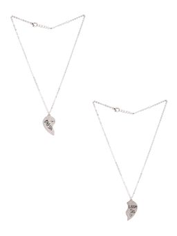 EL REGALO - Necklace for Kids Girls Silver (Set of 2)