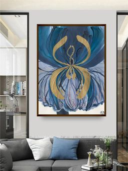 The Art House - Blue Abstract Painted Wall Art