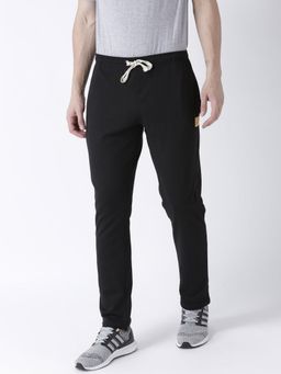 Club York - Men Black Solid Regular Fit Track Pant