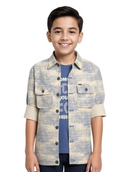 CAVIO - Blue Printed Regular Fit Shirt and T-shirt