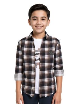 CAVIO - Black Checks Regular Fit Shirt and T-shirt