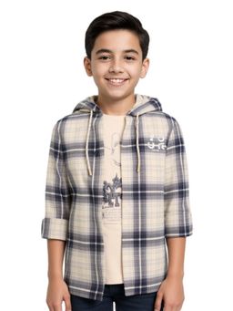 CAVIO - Grey Checks Regular Fit Shirt and T-shirt