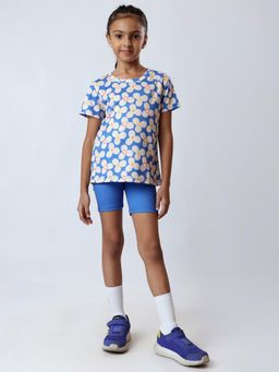 UMILDO - Blue Printed Regular Fit T-shirt and Shorts