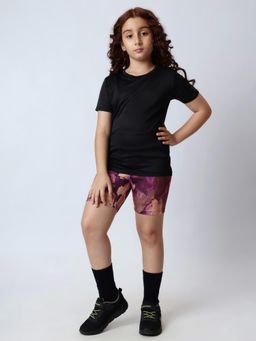 UMILDO - Black Solid Regular Fit T-shirt and Shorts