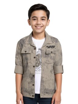 CAVIO - Brown Typography Regular Fit Shirt and T-shirt