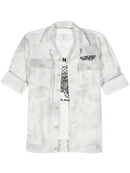 CAVIO - White Printed Regular Fit Shirt and T-shirt