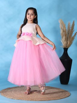 Toy Balloon Kids - Pink Printed Flared Fit Dress