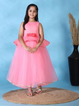 Toy Balloon Kids - Pink Printed Flared Fit Dress