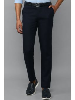 Allen Solly - Men Navy Slim Fit Solid Casual Trousers