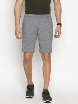 Van Heusen Innerwear - Performance Men Swift Dry & Odour Shield Jacquard Mesh Shorts - Grey Melange