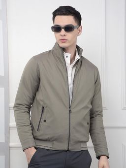 CRIMSOUNE CLUB - Men's Grey Printed Bomber Jacket