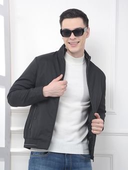 CRIMSOUNE CLUB - Men's Black Printed Bomber Jacket