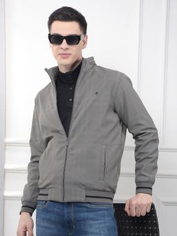 CRIMSOUNE CLUB - Men's Grey Checked Bomber Jacket