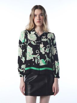 ONLY - Women Black Floral Regular Fit Shirt