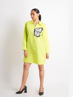 Richaa Goenka - Green A Line Knee Length Dress