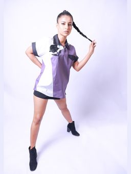 Richaa Goenka - Lavender Cotton Embroidered Shirt