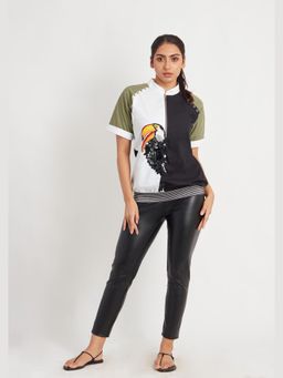 Richaa Goenka - Olive Cotton Embroidered Top