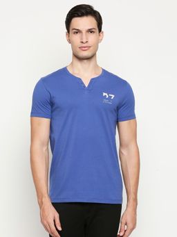 Being Human - Men Printed Blue T-Shirt