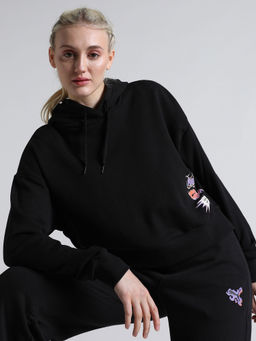 Puma - Classics Brand Love Hoodie Womens Black Sweatshirt