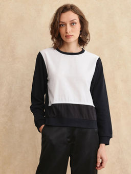 RAREISM - Melone Black Solid Relaxed Sweatshirt