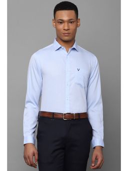 Allen Solly - Men Blue Slim Fit Solid Full Sleeves Formal Shirt