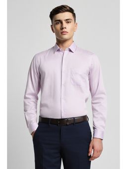Peter England - Men Pink Slim Fit Formal Full Sleeves Formal Shirt