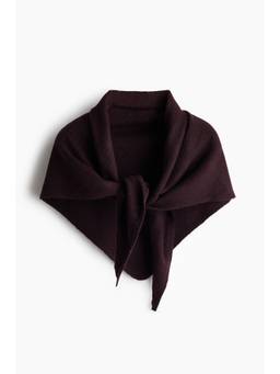 H&M - Women Red Knitted Triangle Scarf