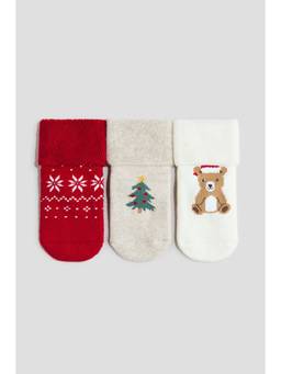 H&M - Kids Multi-Color 3-Pack Terry Socks