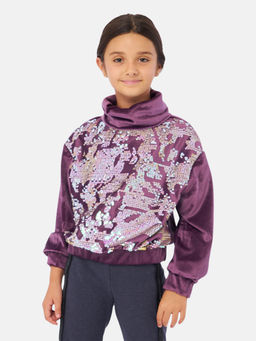 One Friday - Purple Sequins Top