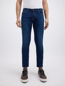 Pepe Jeans - Men Blue Mid Rise Skinny Ankle Length Structured Jeans