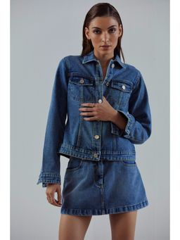 Qua - Panelled Denim Jacket