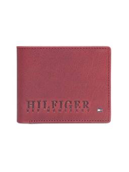 Tommy Hilfiger - Men Orkney Leather Global Coin Wallet - Wine